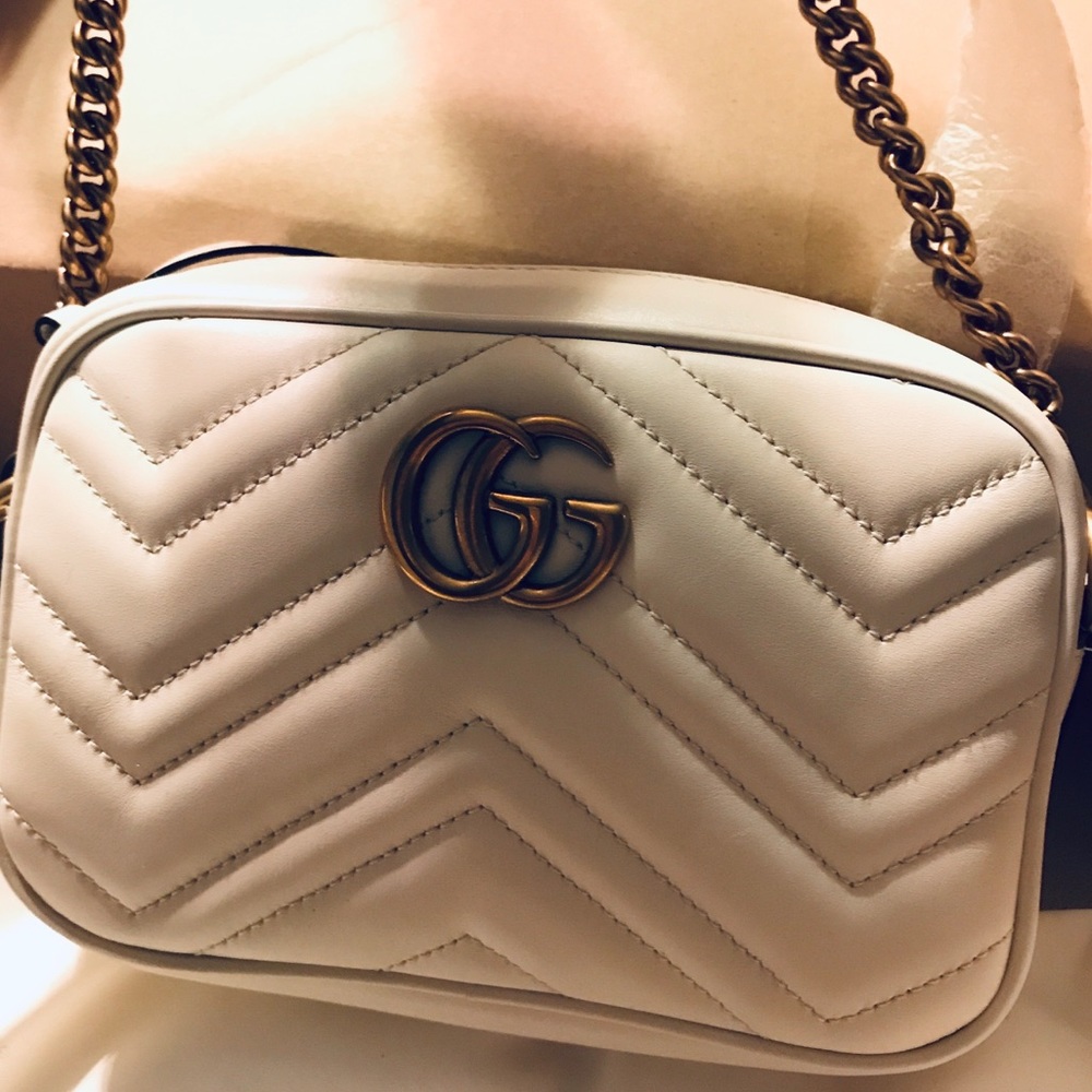 100% AUTHENTIC GUCCI GG MARMONT MATELASSE Mini Bag